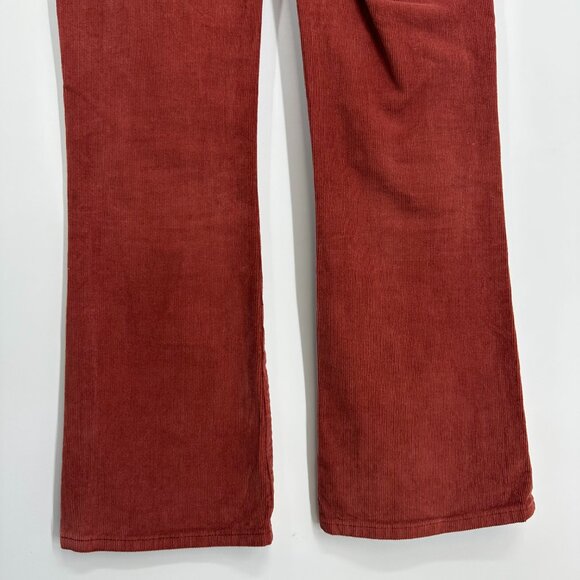 Madewell Cali Demi Boot Cut Corduroy Pants Jeans 24 Cropped High Rise Rust Red - Picture 10 of 11